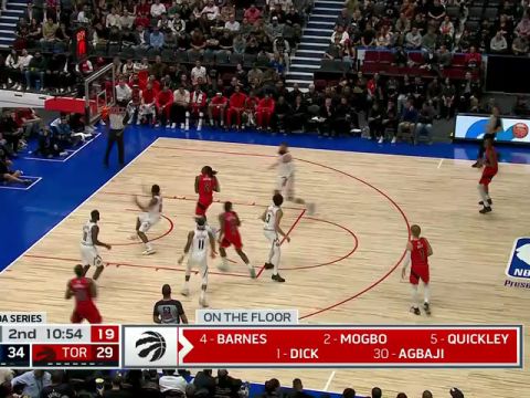 NBA季前赛:掘金vs猛龙第2节中文解说回放