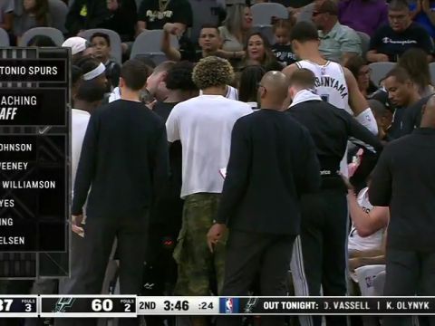 NBA季前赛:广州龙狮vs马刺第2节英文原声回放