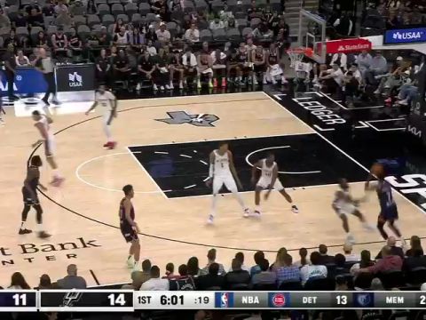 NBA季前赛:广州龙狮vs马刺第1节中文解说回放