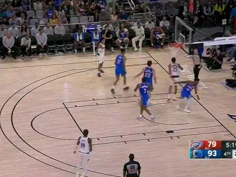 NBA季前赛:雷霆vs独行侠第4节英文原声回放