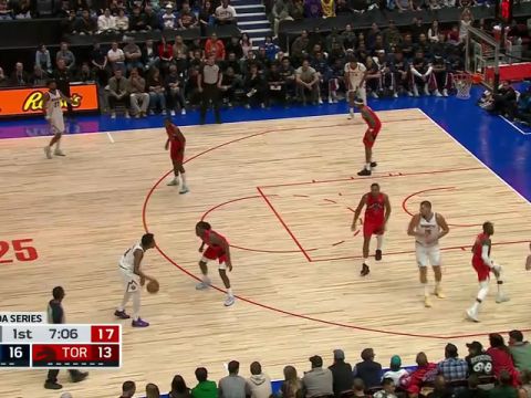 NBA季前赛:掘金vs猛龙英文原声全场回放