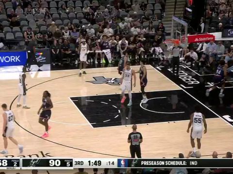NBA季前赛:广州龙狮vs马刺第3节中文解说回放
