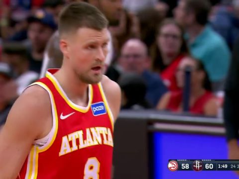 NBA季前赛:老鹰vs火箭第2节英文原声回放