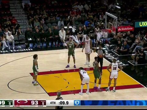 NBA季前赛:雄鹿vs热火第4节英文原声回放