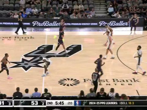 NBA季前赛:广州龙狮vs马刺第2节中文解说回放