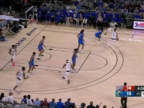 NBA季前赛:雷霆vs独行侠第1节中文解说回放