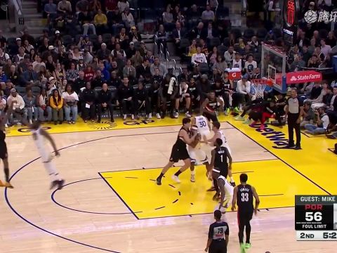 NBA季前赛:开拓者vs勇士二路皓篮球解说全场回放