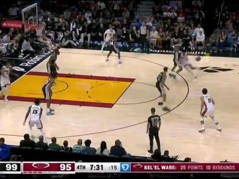 NBA季前赛:马刺vs热火第4节中文解说回放