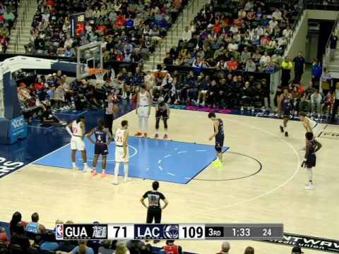 NBA季前赛:广州龙狮vs快船第3节英文原声回放