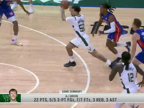 NBA季前赛:活塞vs雄鹿中文解说全场回放