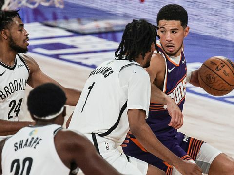 太阳132-127篮网 布克18+5托马斯空砍22+6难阻古德温致命三分