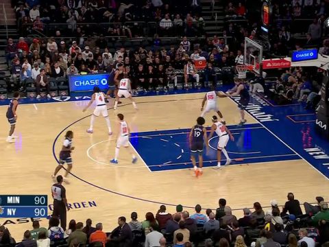 森林狼vs尼克斯加时赛英文原声回放