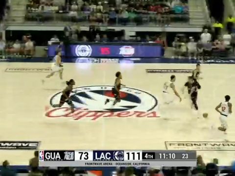 NBA季前赛:广州龙狮vs快船第4节英文原声回放