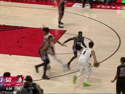 NBA季前赛:国王vs开拓者第2节中文解说回放