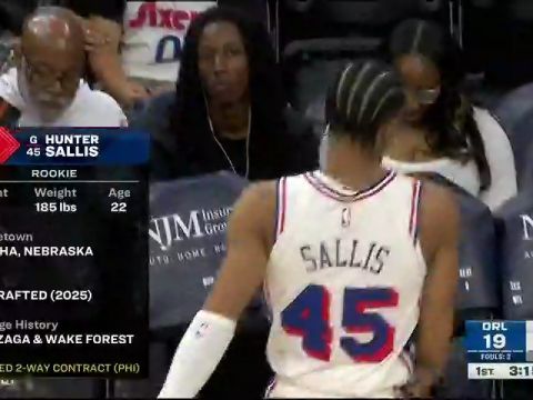 NBA季前赛:魔术vs76人第1节中文解说回放