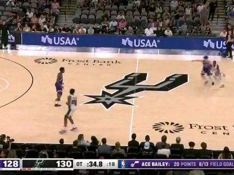 NBA季前赛:爵士vs马刺加时赛中文解说回放