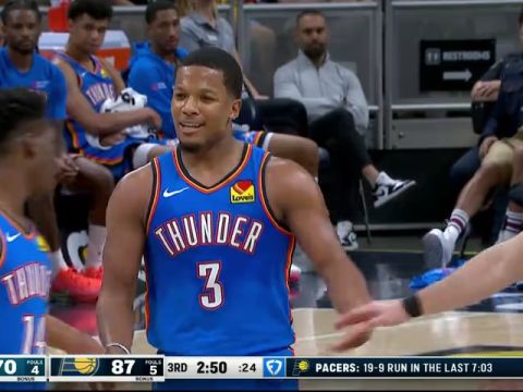 NBA季前赛：雷霆vs步行者第3节中文解说回放