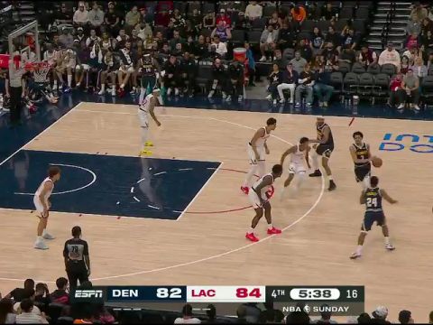 NBA季前赛：掘金vs快船第4节英文原声回放