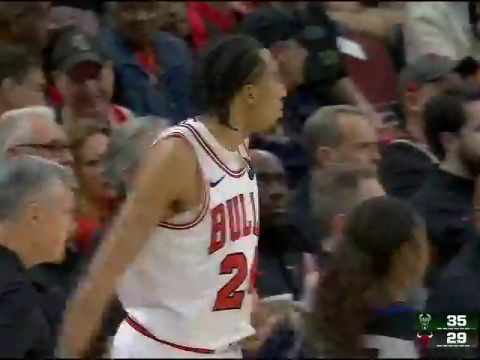 NBA季前赛：雄鹿vs公牛第2节中文解说回放