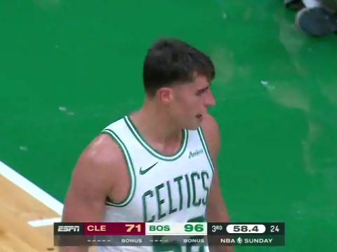 NBA季前赛：骑士vs凯尔特人第3节英文原声回放