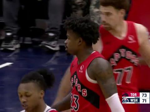 NBA季前赛：猛龙vs奇才第3节英文原声回放