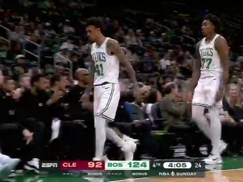 NBA季前赛：骑士vs凯尔特人英文原声全场回放