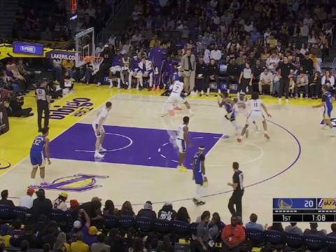 [微博全场集锦]🏀季前赛-里夫斯21分 布朗尼7分 波杰姆23+5+8 湖人轻取勇士