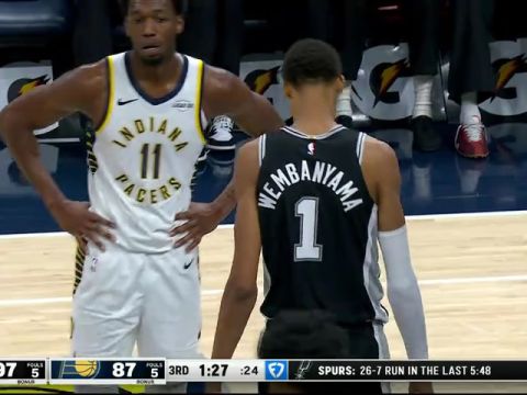 NBA季前赛：马刺vs步行者第3节中文解说回放