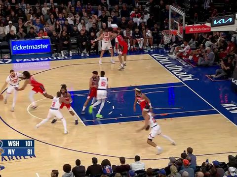 NBA季前赛：奇才vs尼克斯第4节中文解说回放