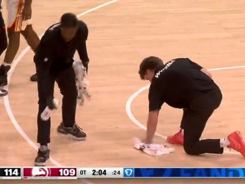 NBA季前赛：热火vs老鹰加时一英文原声回放