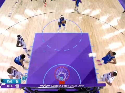 NBA季前赛：独行侠vs爵士第1节中文解说回放