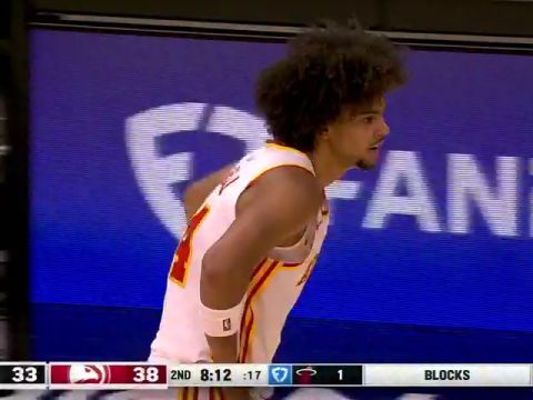 NBA季前赛：热火vs老鹰第2节英文原声回放