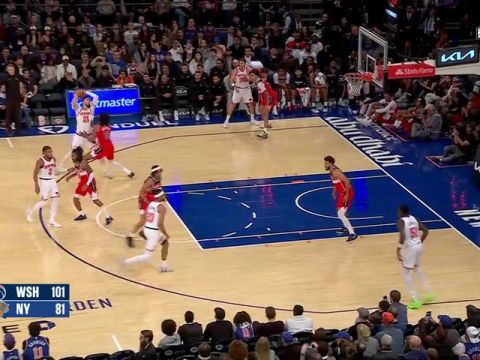 NBA季前赛：奇才vs尼克斯第4节英文原声回放