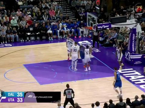 NBA季前赛：独行侠vs爵士英文原声全场回放