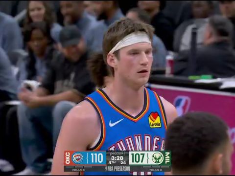 NBA季前赛：雷霆vs雄鹿英文原声全场回放