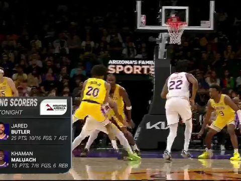 NBA季前赛：湖人vs太阳英文原声全场回放