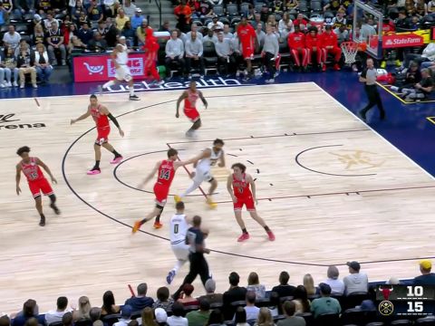 约基奇vs公牛集锦 全场拿下18+8+8完美表现盘活全队