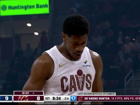 NBA季前赛：活塞vs骑士第1节中文解说回放