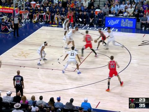 公牛117-124掘金 穆雷30分掘金多点开花主场战胜公牛