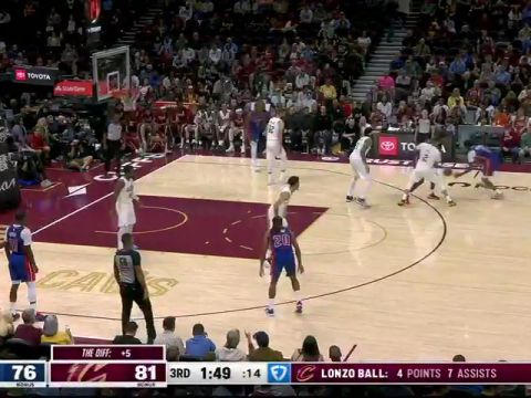 NBA季前赛：活塞vs骑士英文原声全场回放