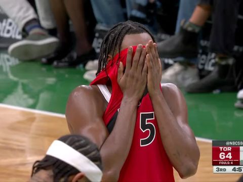 NBA季前赛：猛龙vs凯尔特人第3节英文原声回放