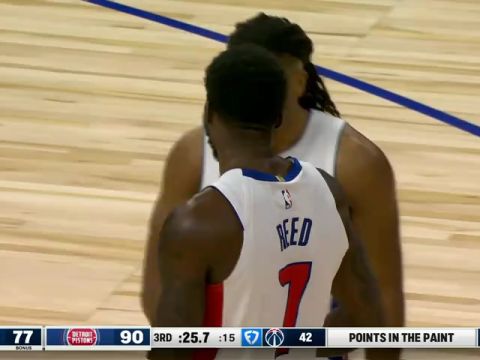 奇才vs活塞第3节英文原声回放