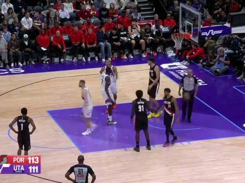 NBA季前赛：开拓者vs爵士英文原声全场回放