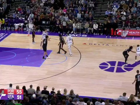 NBA季前赛：开拓者vs爵士第2节中文解说回放