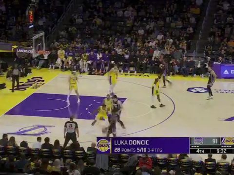NBA季前赛:国王vs湖人英文原声全场回放