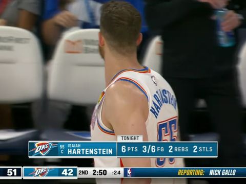 NBA季前赛:掘金vs雷霆第2节中文解说回放