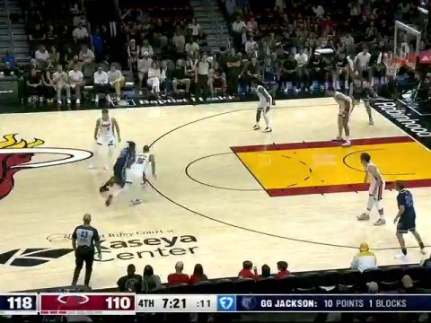 NBA季前赛:灰熊vs热火第4节英文原声回放