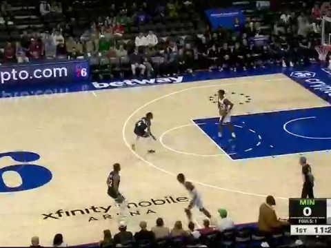 NBA季前赛:森林狼vs76人第1节中文解说回放