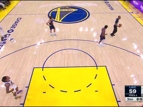 NBA季前赛:快船vs勇士英文原声全场回放