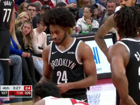 NBA季前赛:篮网vs猛龙第4节中文解说回放